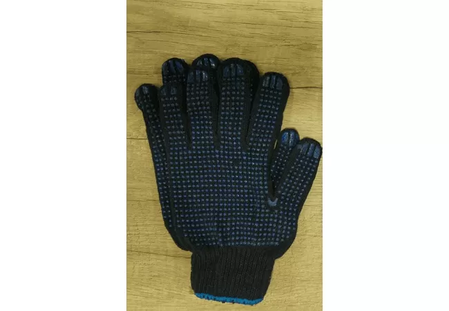Фото 2 - Рукавички з ПВХ крапкою сині