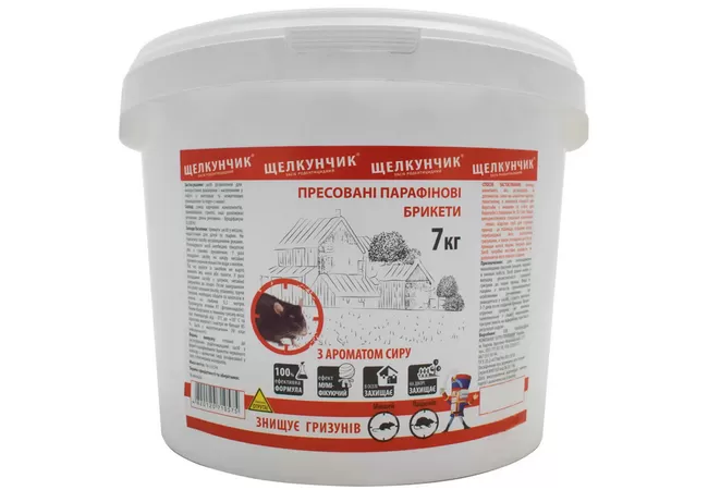 Фото 2 - Щелкунчик від мишей та пацюків Брикети-таблетки червоні 7кг