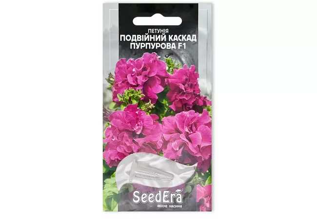 Фото 2 - Петунія Бахромчаста ПОДВІЙНИЙ КАСКАД ПУРПУРОВА F1 (10 шт) (Seed Era)