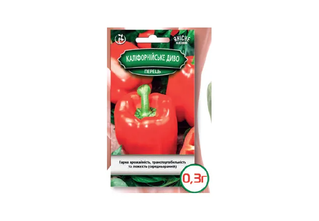 Фото 2 - Насіння Перець Каліфорнійське диво червоний 0.3г (АгроМаг)